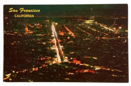 San Francisco Evening Night View California CA Mike Roberts Postcard c1960s - £3.85 GBP