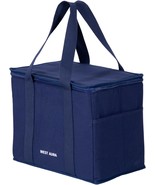  Reusable Shopping Bag Insulated Grocery Cooler Bags with Zippered Top - £43.08 GBP