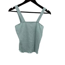 Paper Crane Blue Sleeveless Smocked Top Size Medium New - £9.70 GBP