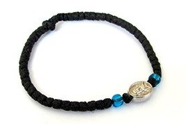 Handmade Christian Orthodox Komboskoini, Prayer Rope Bracelet Black VM1 - £7.69 GBP