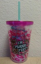 &quot;I&#39;M PURRFECT&quot; 10 OZ KIDS TUMBLER CUP W/ STRAW BPA FREE - £6.13 GBP