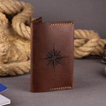 Personalized Leather Passport Cover Custom Passport Holder Wallets for Men - $45.00