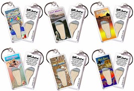 Fort Myers FootWhere® Souvenir Keychains. 6 Piece Set. Made in USA - £26.37 GBP