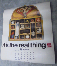 Vtg 1970&#39;s Coca Cola Coke 12 month Calendar 1971-72 Advertising Complete 13 x 16 - £9.42 GBP