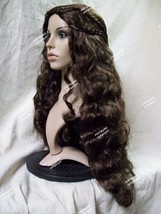 Brown Lady Guinevere Wig Medieval Damsel Renaissance Princess Maiden Peasant Gal - £14.90 GBP