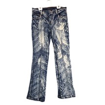 Vtg 90s Y2K Revolt Bleach Acid Wash Stretch Bootcut Jeans Sz 11/12 30x32... - $20.00