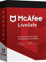 MCAFEE LIVESAFE 2023 Unlimited Devices-3 Year  Product Key - Windows Mac Android - $75.99