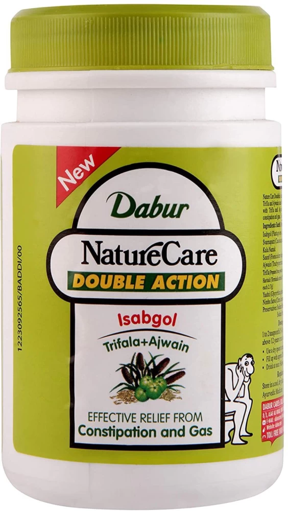 Dabur NatureCare Double Action Isabgol Bhusi 100g Psyllium Husk for Cons... - $13.49+