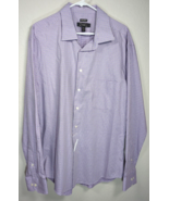 Pronto Uomo Non Iron Purple Checked Dress Shirt Sixe XXL NWOT - £11.54 GBP