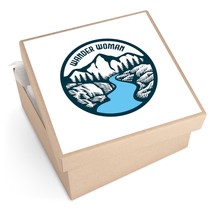 Wander Woman Mountain River Circle Vinyl Sticker for Women Nature Travel... - $10.30+