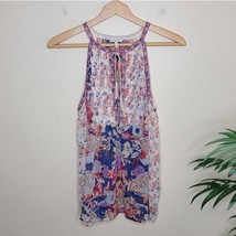 Joie | Boho Floral Print Silk Halter Style Tank Blouse Womens Size Small - £31.02 GBP