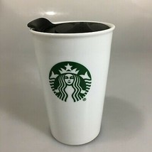 Starbucks Mermaid Split Tail White Ceramic Travel Mug Tumbler 8 oz Doubl... - $24.01