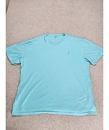 POLO RALPH LAUREN T-Shirt Men&#39;s Small Blue Short Sleeve V-Neck 100% Cotton - £79.05 GBP