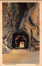Twin Tunnels on Iron Mountain Road Mt Rushmore Black Hills South Dakota Vtg PC - £4.35 GBP