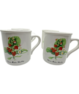 Virginia Meadow Strawberry Coffee Mugs Cups Set of 4 Made in Japan - $617.14 MXN