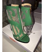 Katy Perry The Richie Mesh Patent Heels Green Size 6.5 New In Box 4.25 I... - £118.68 GBP
