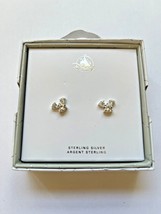 Disney Parks Mickey Mouse Icon Sterling Silver Earrings Studs New- Argen... - $44.54