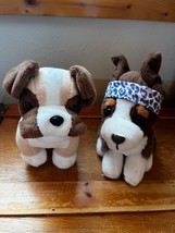 Lot of Our Generation Small Tan &amp; Brown Plush PUG &amp; Cute Puppy Dog w Pink Head - £8.84 GBP
