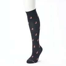 NEW Womens Dr. Motion Knee High Kitty Cat Print Mild Compression Socks b... - £7.77 GBP