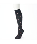 NEW Womens Dr. Motion Knee High Kitty Cat Print Mild Compression Socks b... - £7.84 GBP