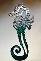 Seahorse - Metal Wall Art - Teal Tinged 14 3/4&quot; x 6 3/4&quot; - £22.24 GBP