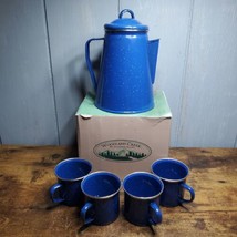 Woodland Enamel Mugs And Coffee Pot - £17.98 GBP