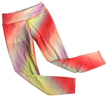Victoria Sport Cali Haze Tight Leggings M Multicolored Mesh Elastic Waist Pocket - £21.99 GBP