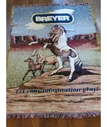 Vtg Breyer Horses Throw Blanket Tapestry Horse Colt Throw. Rare Hard To ... - €69,48 EUR