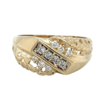 Authenticity Guarantee

14k Yellow Gold 1/2ctw Diamond Men&#39;s Nugget Ring 5g S... - $1,470.00