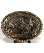 Hesston National Finals Rodeo Belt Buckle-Brass-Proffesional Cowboys-Vtg... - £13.31 GBP