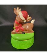 Vintage Atlantic Mold Handmade Ceramic Rudolph Reindeer Christmas Candy ... - €17,75 EUR