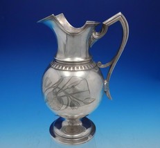 Cat Tails by Whiting Sterling Silver Water Pitcher Bright-Cut #326 (#4566) - £1,550.27 GBP