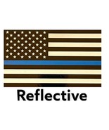 Pack Of 10 Thin Blue Line Reflective Decal Sticker - £11.82 GBP