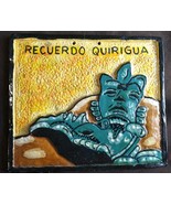 Original Tile Art Pottery Guatemala Art Remember Quirigua Maya Mayan Ruins - $526.70 MXN