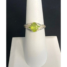 925 Sterling Silver Peridot And Emerald Ring Size 7 Sky - $45.14