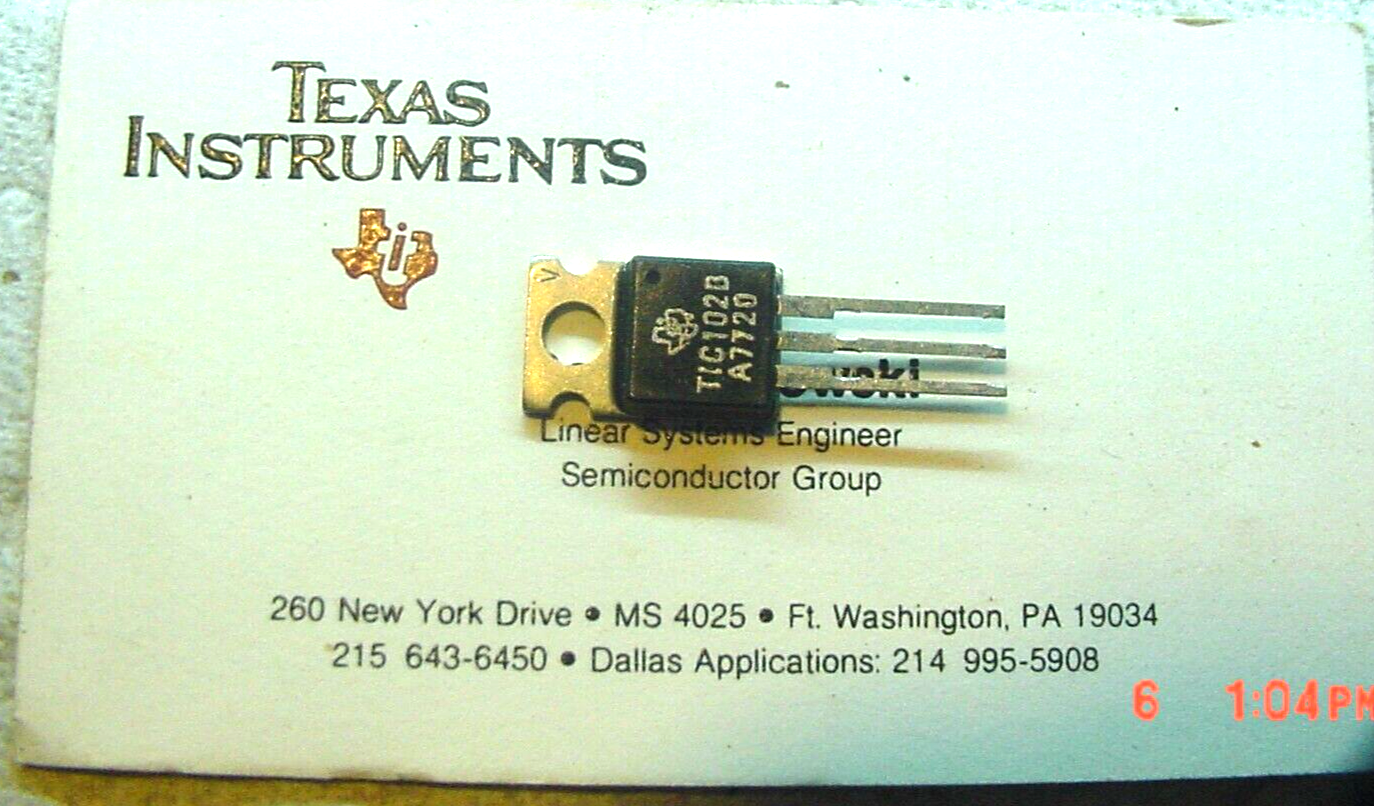 1-25 NOS TI&#39;s TIC102B 4A 300 Vrms Sensitive Gate Igt=5Ma Triac with HS I... - $4.90