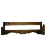 Rustic Wooden Single Wall Gun Rack Rifle Double Barrel Shotgun Display - $29.99