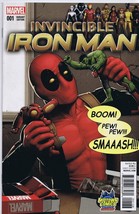 Invincible Iron Man Vol 2 #1 B Deadpool Midtown Excl John Tyler Christopher  - £15.45 GBP