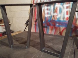 Tapered Metal Table Base-1x2 tubing-heavy duty metal base, Metal Table legs - £183.01 GBP