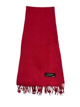 Charming Charlie Red 100% Wool Scarf Fringe Winter Wrap 60x12 - $17.10