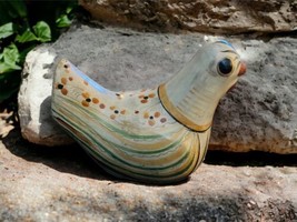Vintage Tonala Pottery Bird Handpainted Mexican Folk Art Clay Parrot Avian - £20.44 GBP