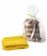 24000 Twist Ties 4 Inch Paper Yellow For Party Cello Candy Bags Cake Pops - £113.28 GBP