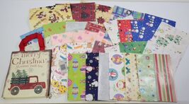 JJ) Vintage Junk Drawer Lot of Various Gift Wrap Bag Christmas Party - $9.89