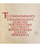 1976 Northeastern University Boston Garden Commencement Program Booklet ... - $29.99