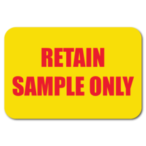 1.5&quot; x 1&quot; Rectangle, Retain Sample Only, Quality Control, Roll of 50 Stickers - £13.34 GBP