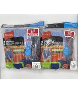 2x Hanes Men&#39;s 2 Pk Tagless Boxer Briefs Size Small Blue Gray (Sport Sty... - $15.84