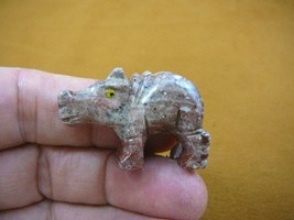 (Y-HIP-31) red gray HIPPO Hippopotamus gem Gemstone carving SOAPSTONE hi... - £6.73 GBP