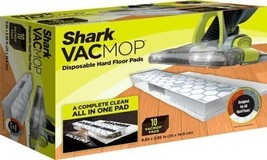 Shark VMP10 VACMOP Disposable Hard Floor Vacuum &amp; Mop Pad Refills 10-ct, White - £12.66 GBP