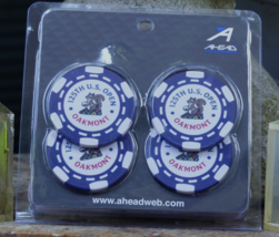 US Open 2025 Oakmont CC  Clay Poker Chip 4pcs  Blue Poker Chips - $21.52 CAD