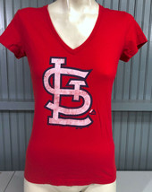 St. Louis Cardinals Red Girly Medium Majestic Stretch Top Shirt  - £9.40 GBP